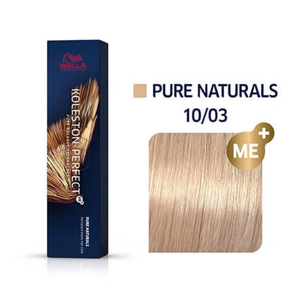 Wella Koleston Perfect Me+ Hajfesték - 10/03 - 60ml - Legvilágosabb Természetes Aranyló Szőke képe 1